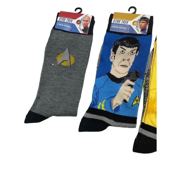 Star Trek Original Series Men's Crew Socks Lots of 4 NWT - Picture 2 of 3